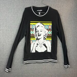 We Love Fine Red Carpet Noir Marilyn Monroe Graphic‎ Long Sleeve Top